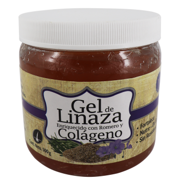 GEL DE LINAZA 500 GRS enriquecido con romero y colageno