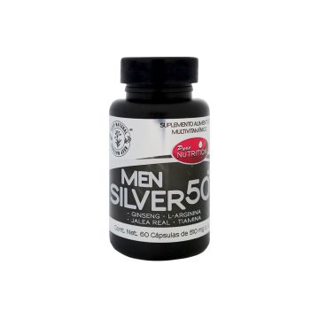 CAPS. MEN SILVER 50+  C/60* Ginseng L-Arginina Jalea Real Tiamina