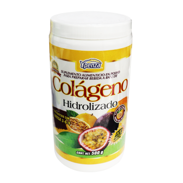 POLVO COLAGENO HIDROLIZADO BEBIDA SABOR MARACUYA 500 GR* 1X24