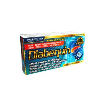 TBS. DIABEQUIN C/30 500 MG* neem,wereke,nopal,arandano,yacon,sabila,caigua,ortiga,uña de gato