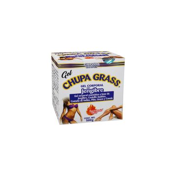 GEL CORPORAL CHUPAGRASS CON JENGIBRE 500 GRS. A BASE DE JENGIBRE, CENTELLA ASIÁTICA, CASTAÑO DE INDIAS, PIÑA, LINAZA Y CANELA.