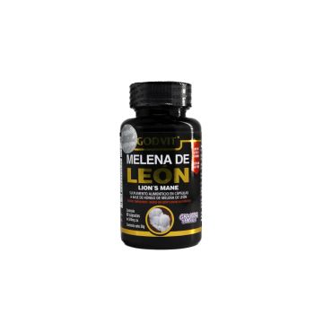 CAPS. MELENA DE LEON C/60 DE 500MG C/U. LIBRE DE GLUTÉN Y LEVADURA. GODVIT.