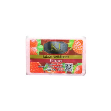BATH ESSENTIALS KJ JABÓN EXFOLIANTE FRESA (rostro, cuerpo) 100 G
