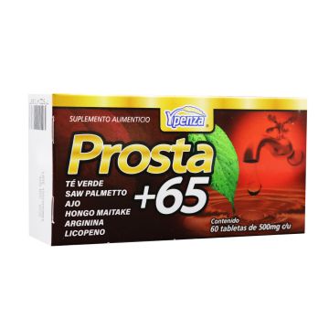 TBS. PROSTA+65 C/60 500MG* te verde, saw palmeto, ajo, hongo maitake, arginina, licopeno 1X120