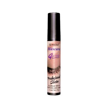 MASCARA 4 EN UNO PROFESIONAL SILICON NEGRO (cepillo de silicon) C/13GR * 1X100