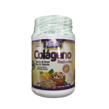 POLVO COLAGENO REDUCTIVO (semilla de brasil, raiz de tejocote enriquecido con omega 3,6 y 9) 1.100 KG* 1X24