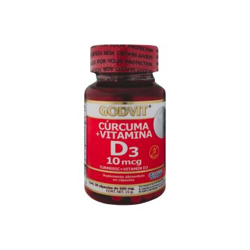 CAPS. CURCUMA +VITAMINA D3 C/30 500 MG