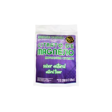 POLVO CITRATO DE MAGNESIO NATURAL 200 GR*