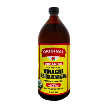 VINAGRE SIDRA DE MANZANA MAXIMA PUREZA CON LA MADRE 1LT*