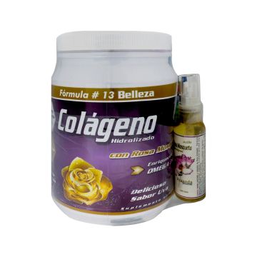 POLVO COLAGENO HIDROLIZADO CON ROSA MOSQETA FORMULA #13 BELLEZA 1 KG*