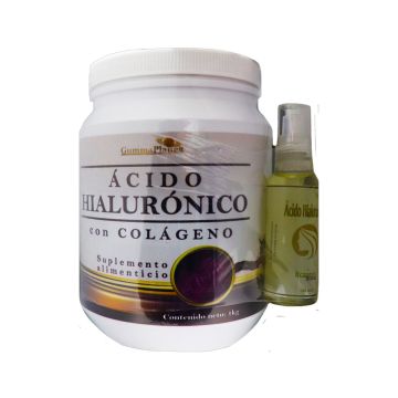 POLVO ACIDO HIALURONICO CON COLAGENO 1 KG +ACEITE ACIDO HIALURONICO 60 ML DE REGALO *