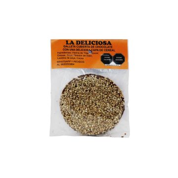 GALLETA CUBIERTA DE CHOCOLATE CON AJONJOLI
