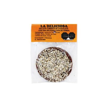 GALLETA CUBIERTA DE CHOCOLATE CON AMARANTO