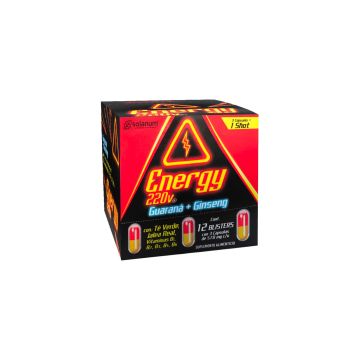ENERGY 220V  GUARANA+GINSENG C/12 BLISTER C/3 CAPS 570mg c/te verde, jalea real,  vitaminas B1,B2,B3,B5,B6 1X16*
