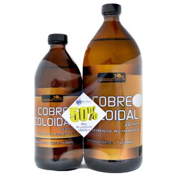 COBRE COLOIDAL 1000 ML + 500 ML GRATIS 20 PPM * 1X12