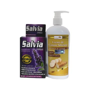 TBS. SALVIA PURA C/60 + CREMA DE CAMOTE SILVESTRE GRATIS * 1X42
