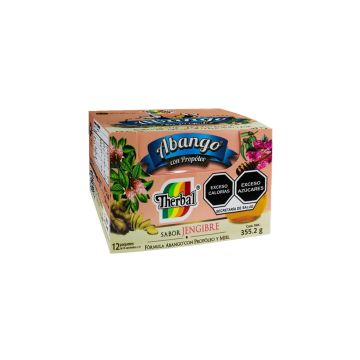 EXHIBIDOR CARAMELO ABANGO CON PROPOLEO SABOR JENGIBRE C/12 BLISTER