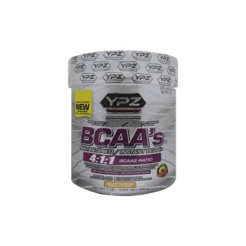 POLVO BCAA´S  411 Polvo para preparar bebida a Base de Aminoacidos 480 gr. Sabor Platano  1X28
