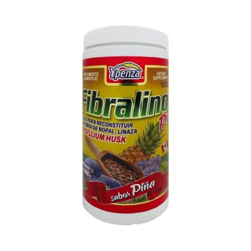 POLVO FIBRALINO PLUS (PSYLLIUM HUSK ) SABOR PIÑA BOTE 480 GR *  1x24 Para Reconstituir con Fibra de Nopal, Linaza y Psyllium Hust