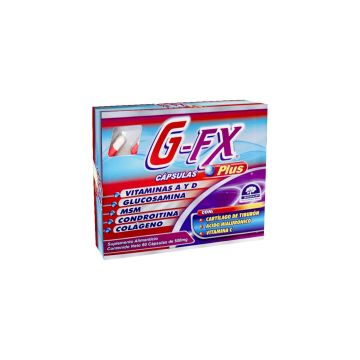 CAPS. G-FX PLUS C/60 * 1X68 con vit a y d, glucosamina, msm, condroitina, colageno, cartilago de tiburon, acido hialuronico y vit c