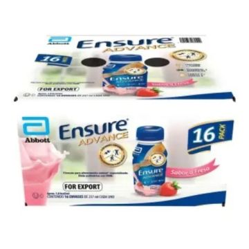 Ensure Advance Abbott 16 Pzas De 237 Ml. — Fresa